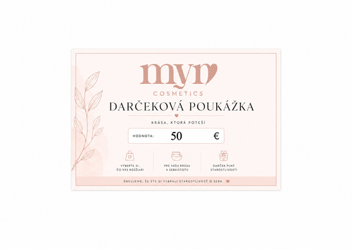 MYN COSMETICS Darčeková poukážka
